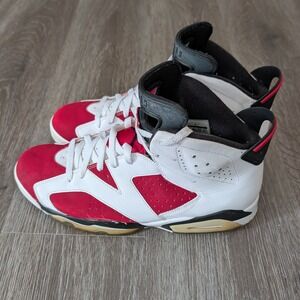Jordan Air Jordan 6 Retro Carmine Mens 11.5 Red White Basketball Sneakers